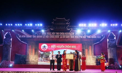 Lễ hội chùa Keo đón nhận Di sản văn hóa phi vật thể Quốc gia
