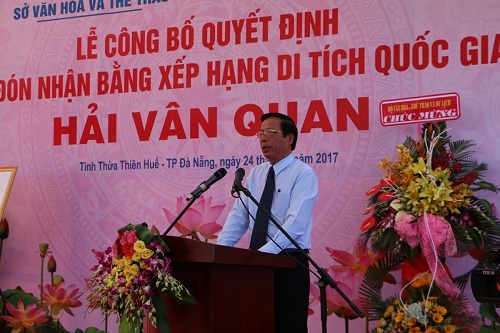 Tỉnh Thừa Thiên Huế phối hợp với thành phố Đà Nẵng tổ chức đón bằng công nhận di tích Hải Vân Quan