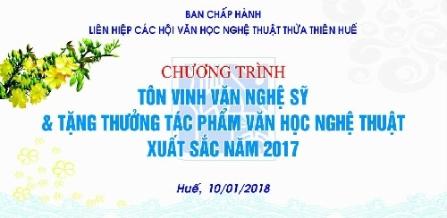 Thư mời dự Chương trình tôn vinh Văn nghệ sĩ & Tặng thưởng tác phẩm, công trình VHNT xuất sắc 2017