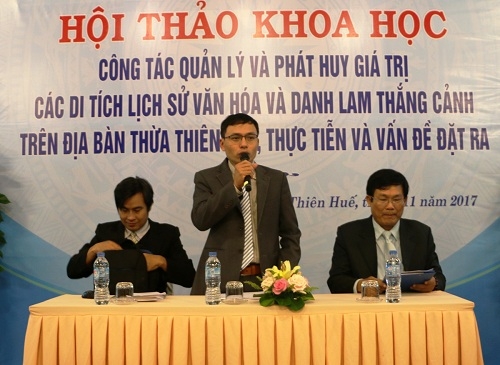 Hội thảo khoa học về công tác bảo tồn và phát huy giá trị các di tích lịch sử văn hóa và danh lam thắng cảnh trên địa bàn tỉnh Thừa Thiên Huế, thực tiễn và vấn đề đặt ra