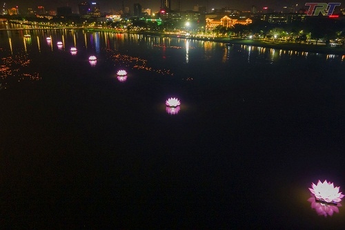 Thắp sáng 7 hoa sen trên sông Hương