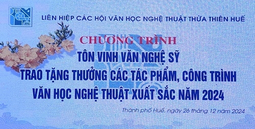 Tôn vinh văn nghệ sĩ và trao tặng thưởng tác phẩm, công trình VHNT xuất sắc năm 2024